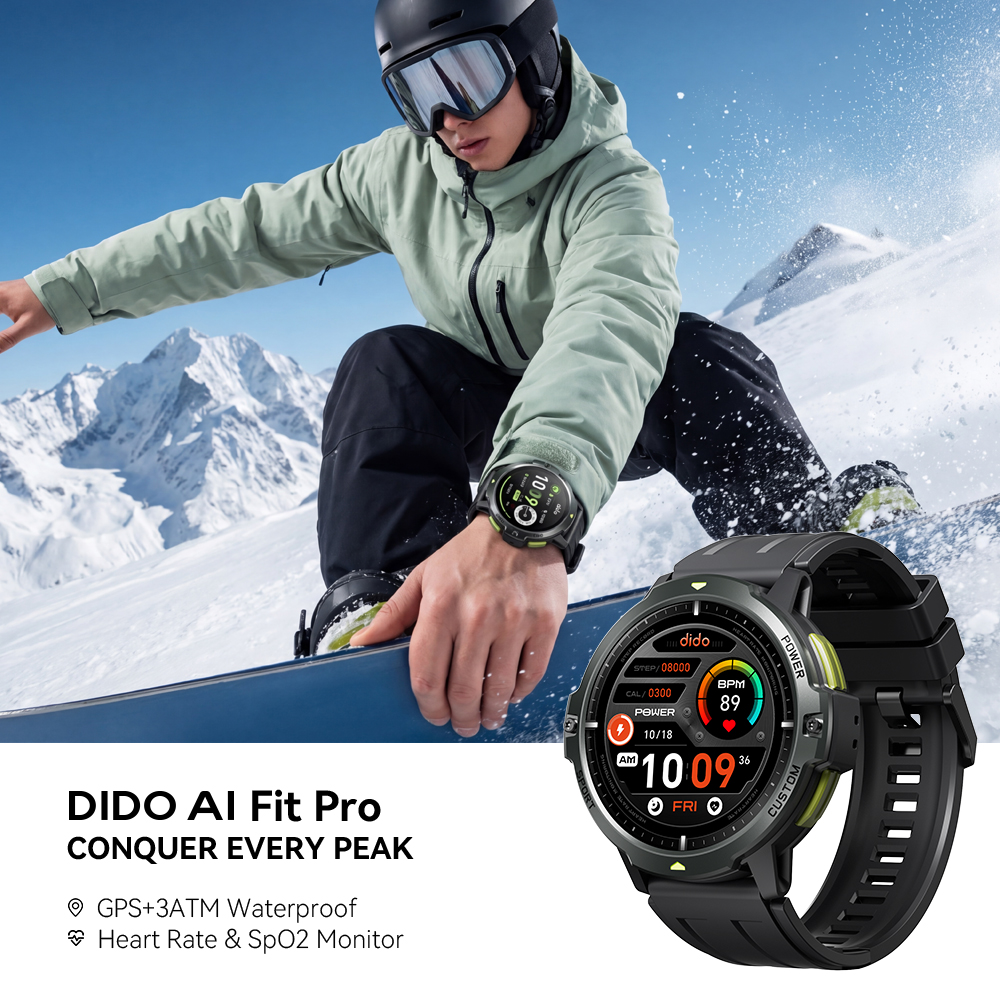 Outdoor Lighting Smart Controller - Dido AI Fit Pro GPS Smartwatch