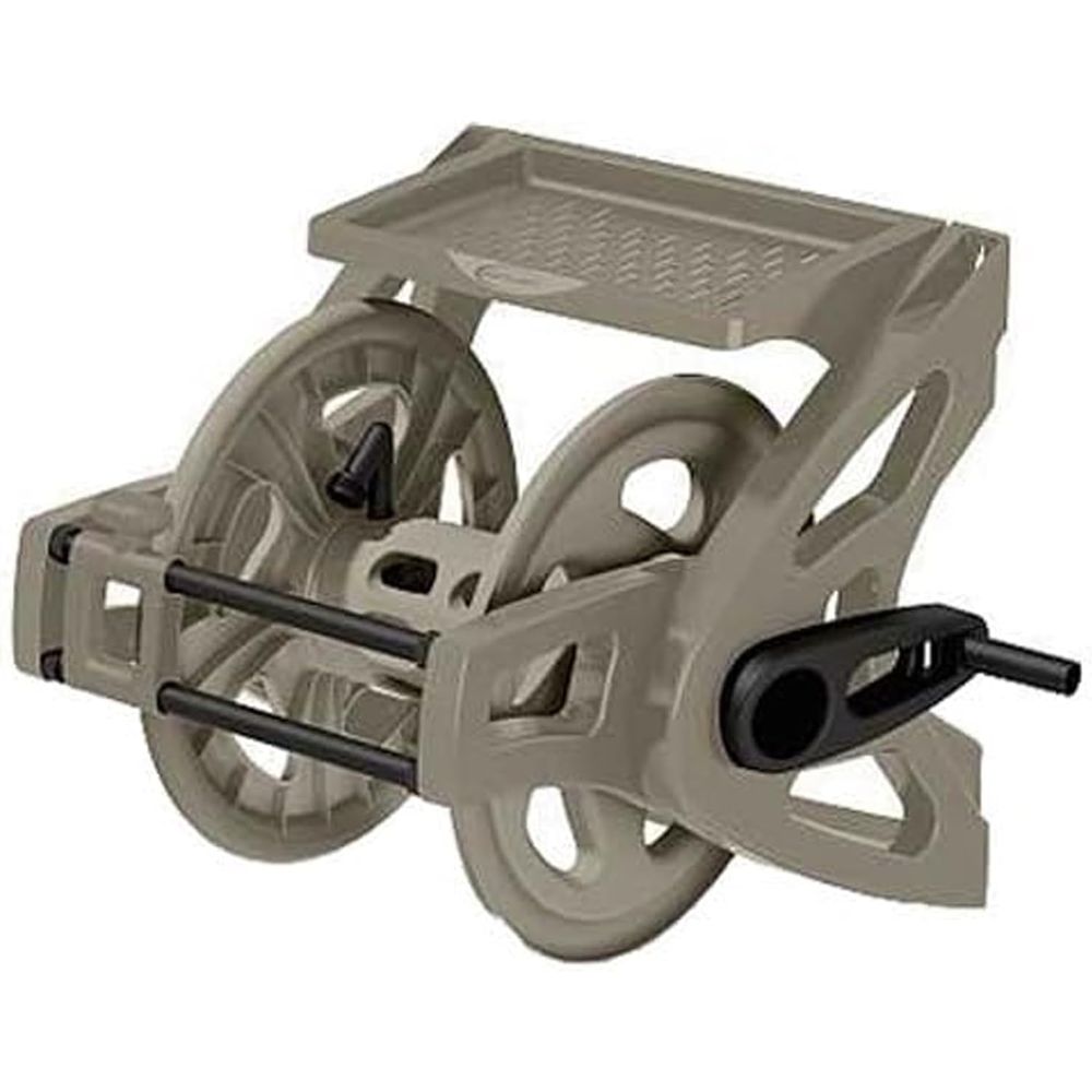 Outdoor Lighting Wall Mount - Wall-Mounted Outdoor Hose Storage, Light Taupe