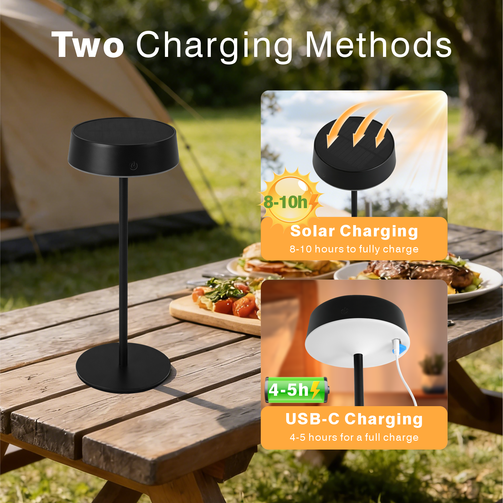 Outdoor Lighting Restaurant - Wireless Solar Light Waterproof Table Lamp
