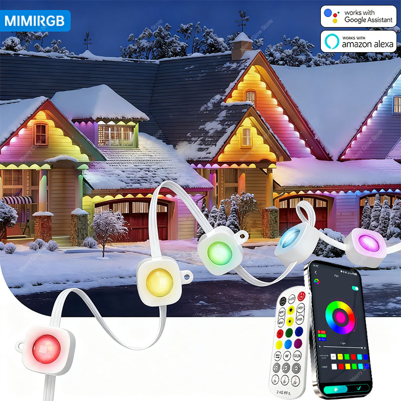 Outdoor Lighting Smart Controller - 200FT Smart Outdoor Eaves lights Support