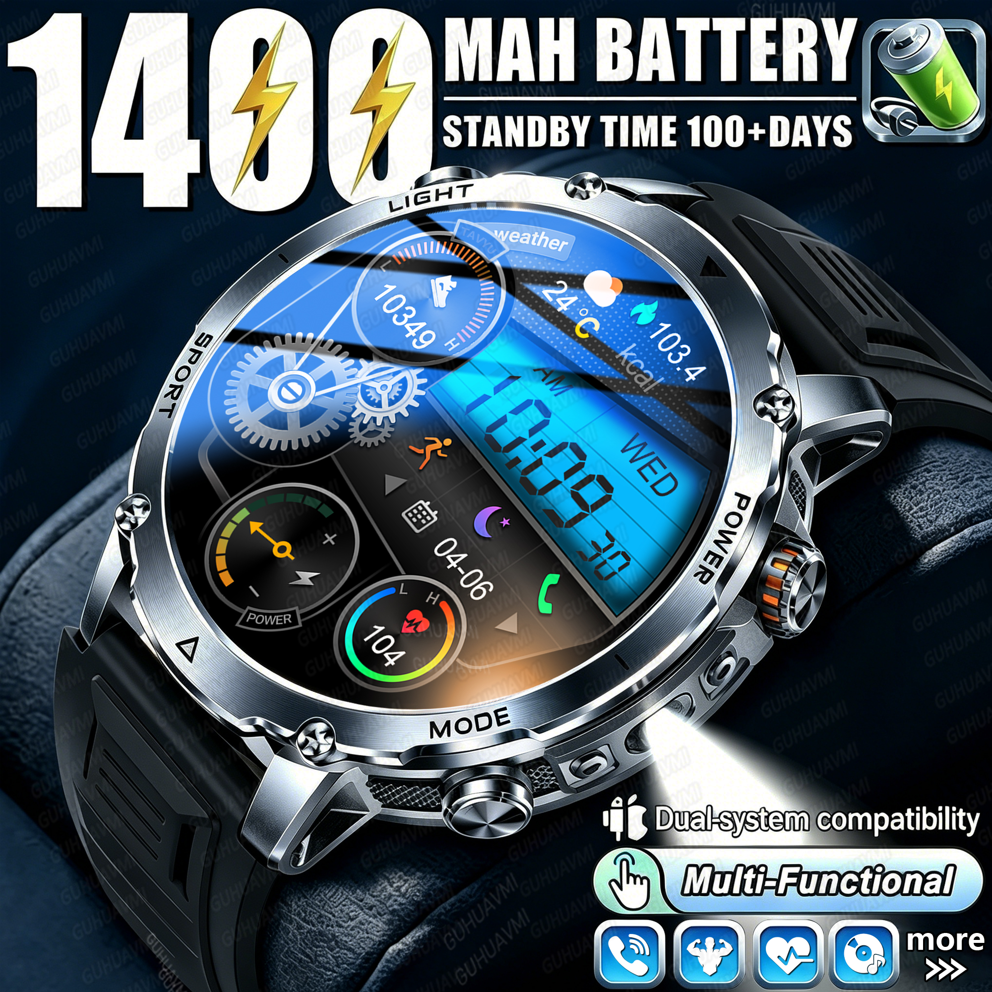 Outdoor Lighting Smart Controller - Newly Durable 1400mAh Large Battery Smart