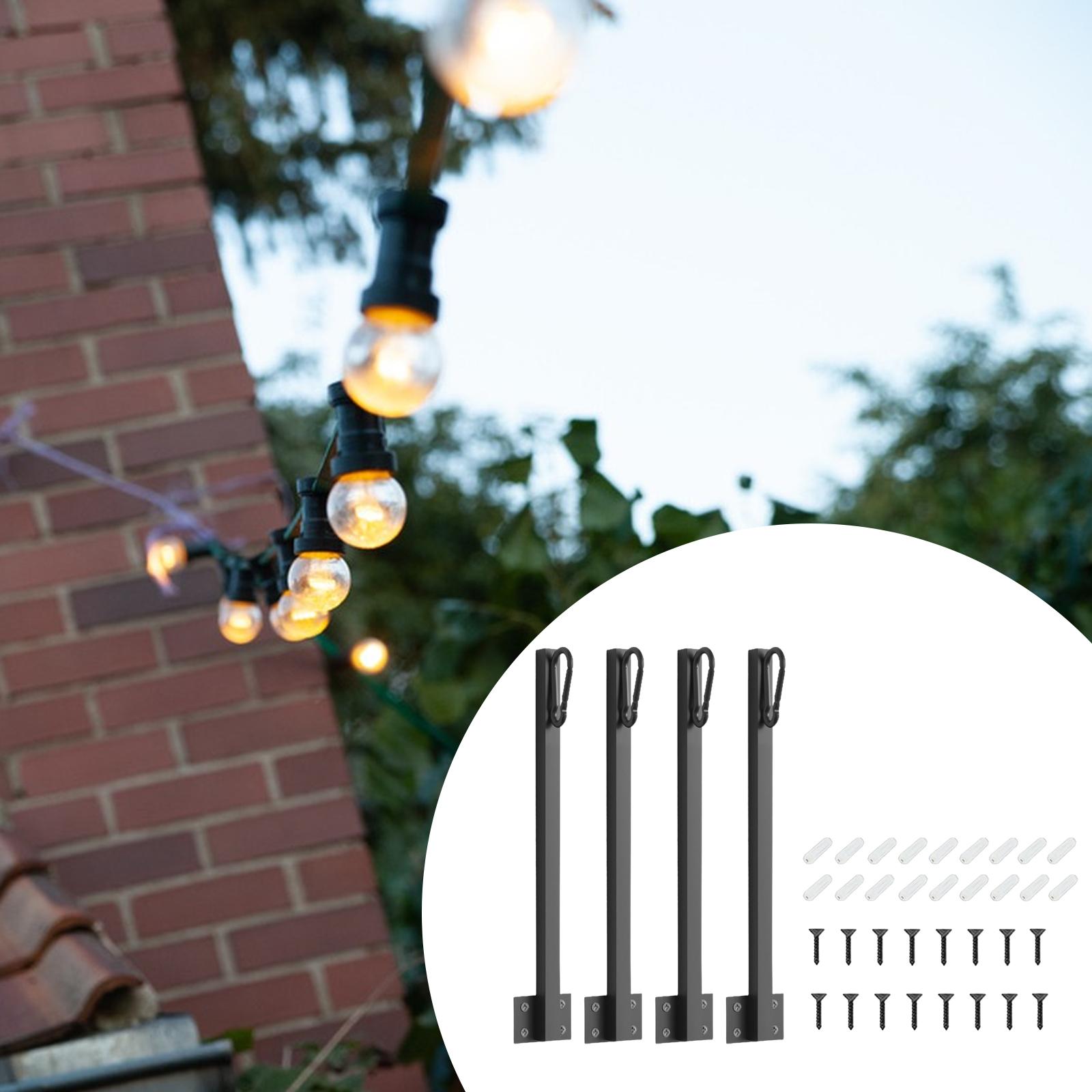 Outdoor Lighting Wall Mount - 4 Pieces Outdoor , Metal Pole