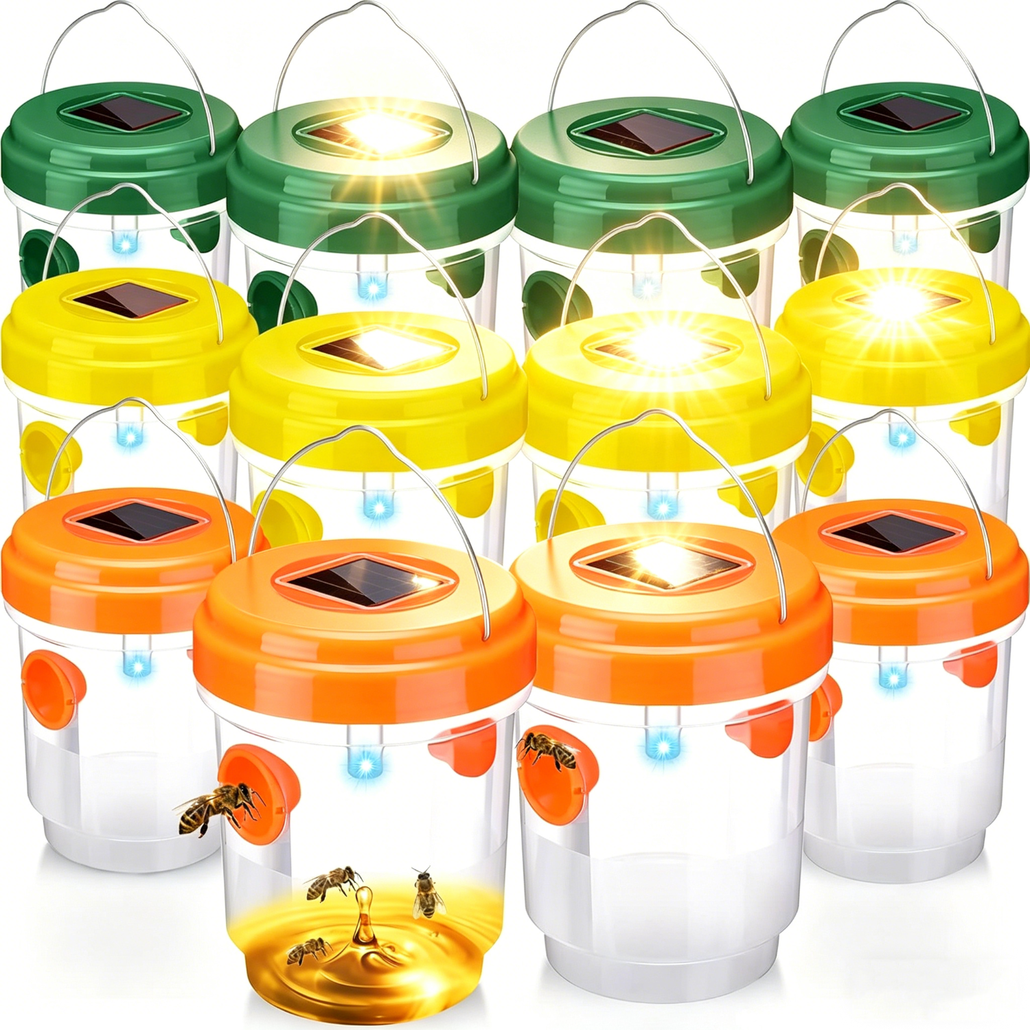 Outdoor Lighting Led Fixtures - 1-6PCS Solar Wasp Trap Waterproof Fly