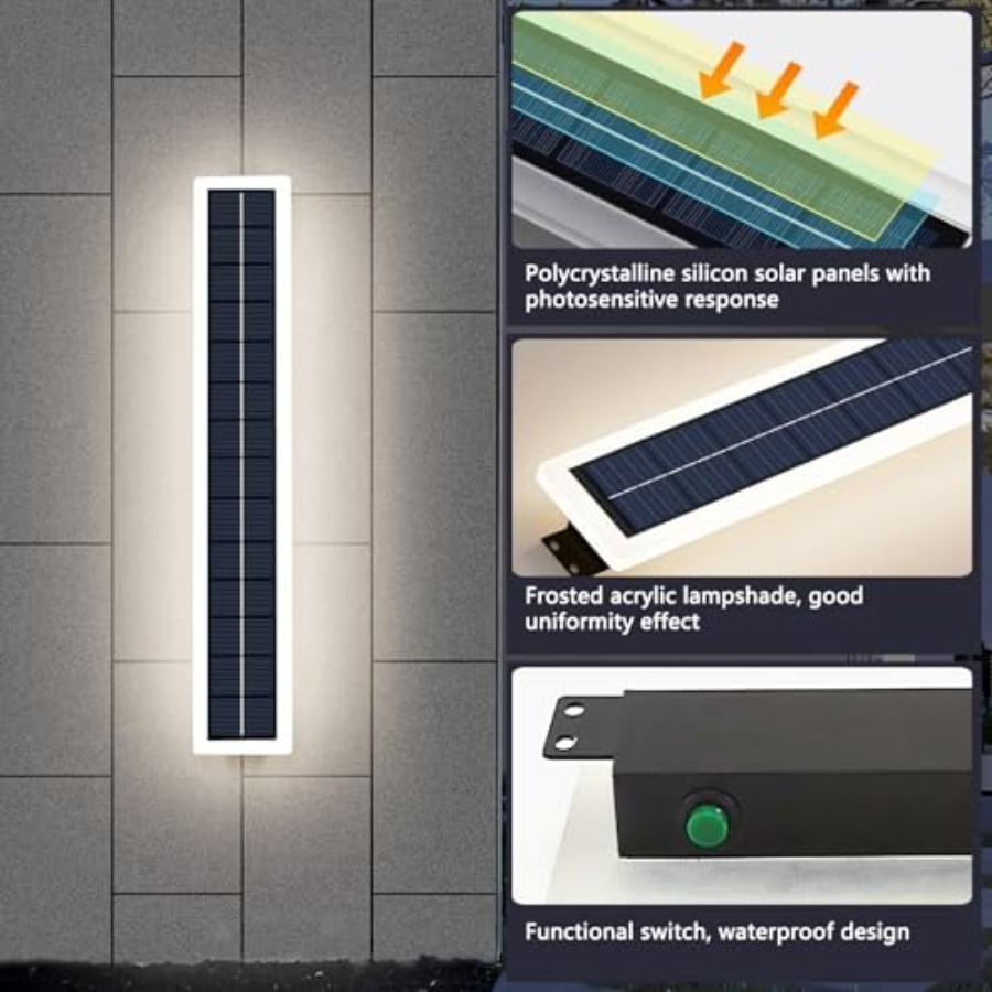Solar Wall Lights Outdoor Wate - Outdoor Lighting Wall Mount のレビューと価格