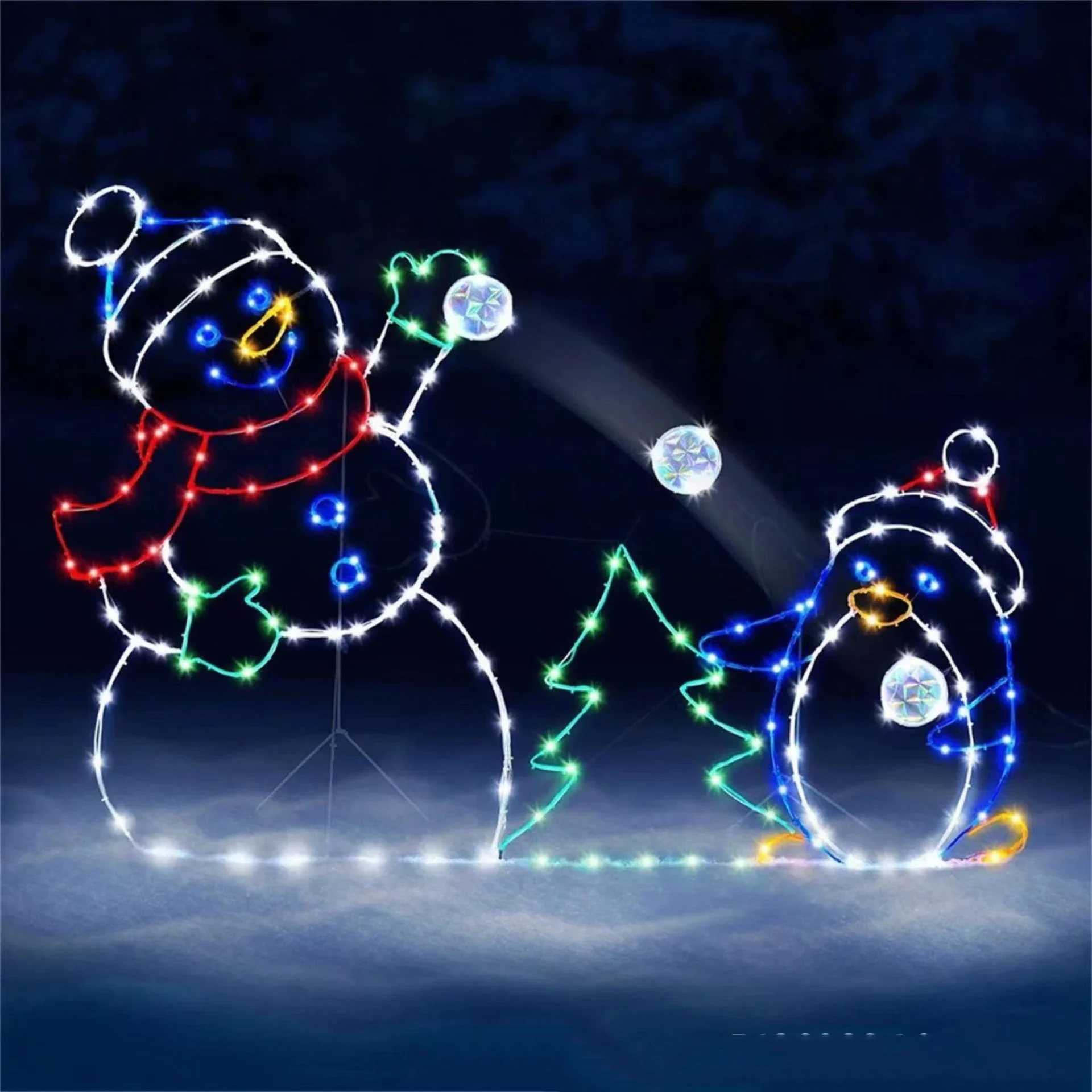 Animated Snowball Light LED Gl - Xmas Outdoor Lighting Decorations のレビューと価格