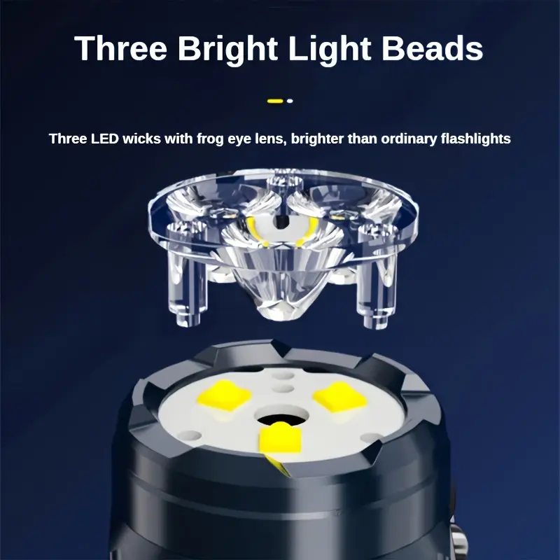 Mini 3 LED Flashlight With Pen - Outdoor Lighting Beacon のレビューと価格