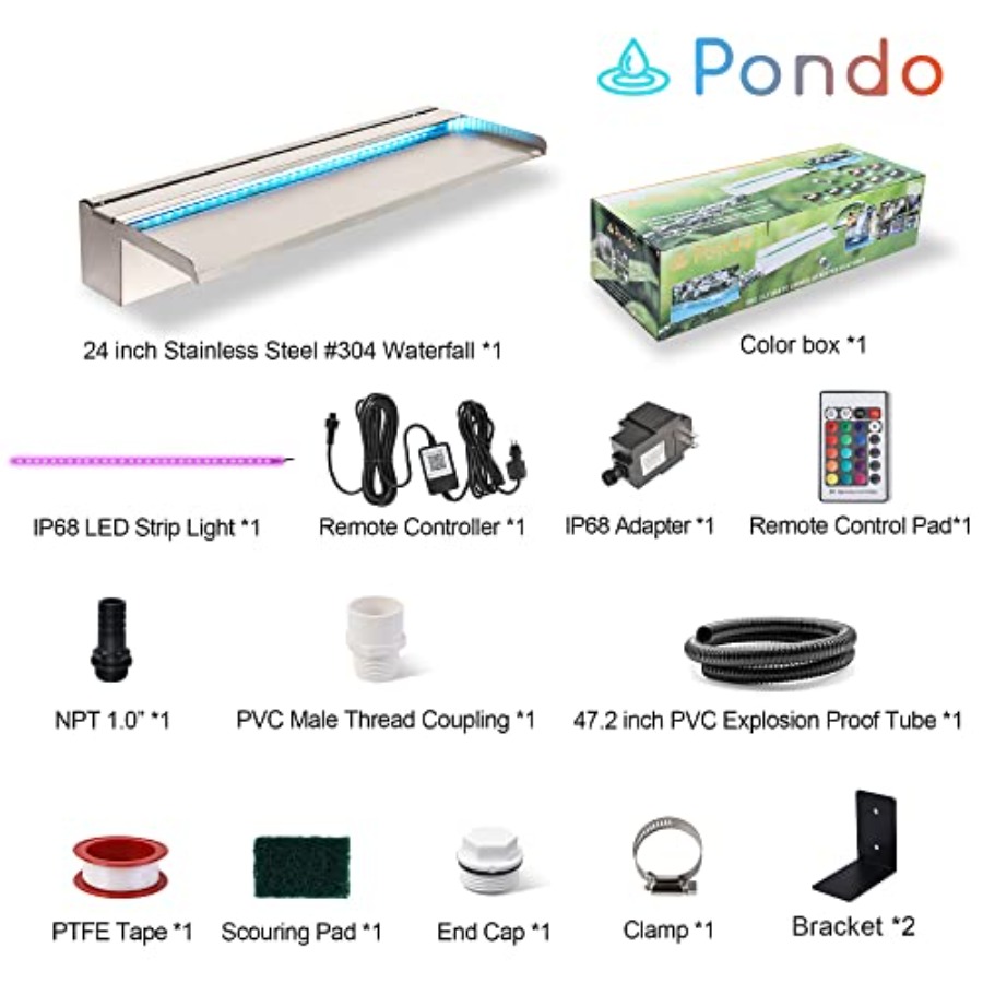 Outdoor pool waterfall spillwa - Outdoor Lighting Wall Mount のレビューと価格