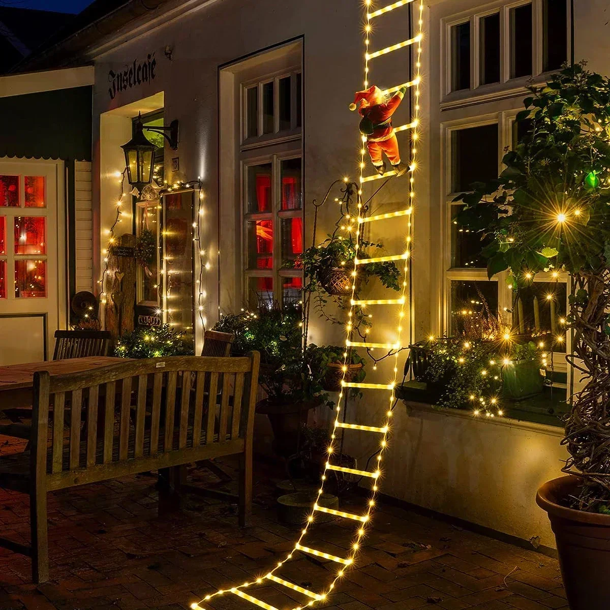 LED Ladder Light for Santa Cla - Xmas Outdoor Lighting Decorations のレビューと価格
