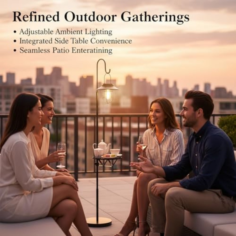 Solar Floor Lamp with Table, 6 - Outdoor Lighting Lamps のレビューと価格