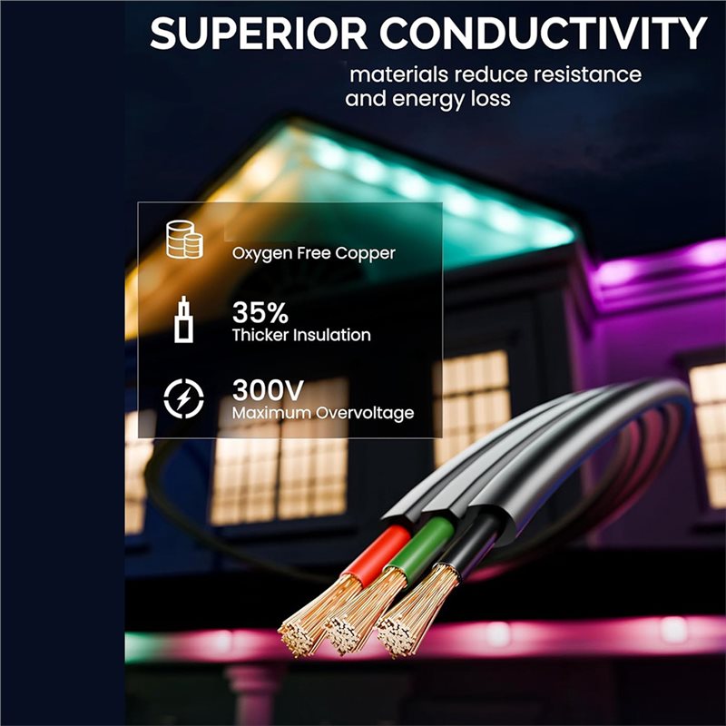 【NEWLY】2 Pack Y-Connector Spli - Outdoor Lighting Govee のレビューと価格