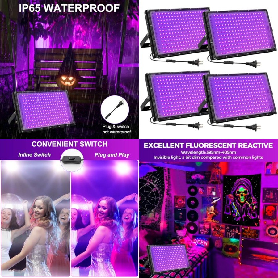 200W LED Black Lights for Glow - Led Flood Light のレビューと価格