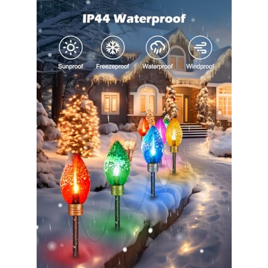 11Feet 5 LED Super Jumbo Chris - Xmas Outdoor Lighting Decorations のレビューと価格
