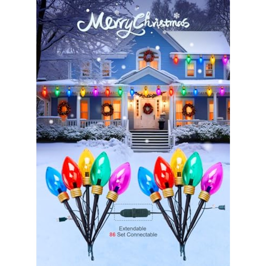 11Feet 5 LED Super Jumbo Chris - Xmas Outdoor Lighting Decorations のレビューと価格