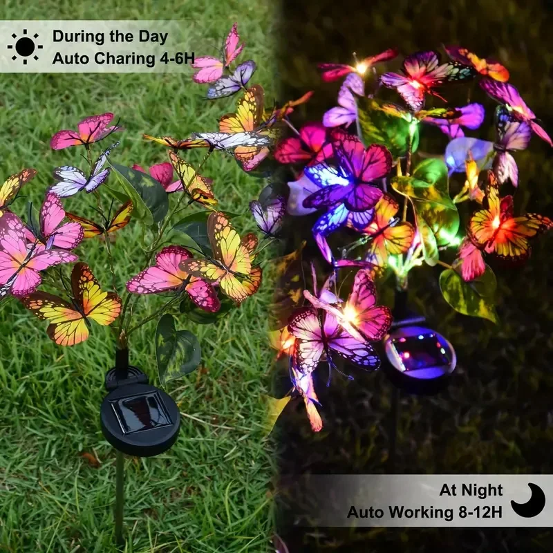 Solar LED Butterfly Garden Lig - Outdoor Lighting Led Fixtures のレビューと価格