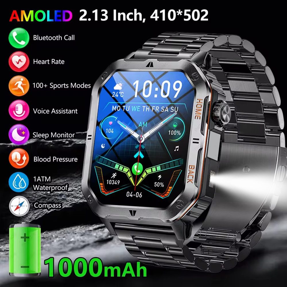 New Smart Watch Men AMOLED Scr - Outdoor Lighting Smart Controller のレビューと価格