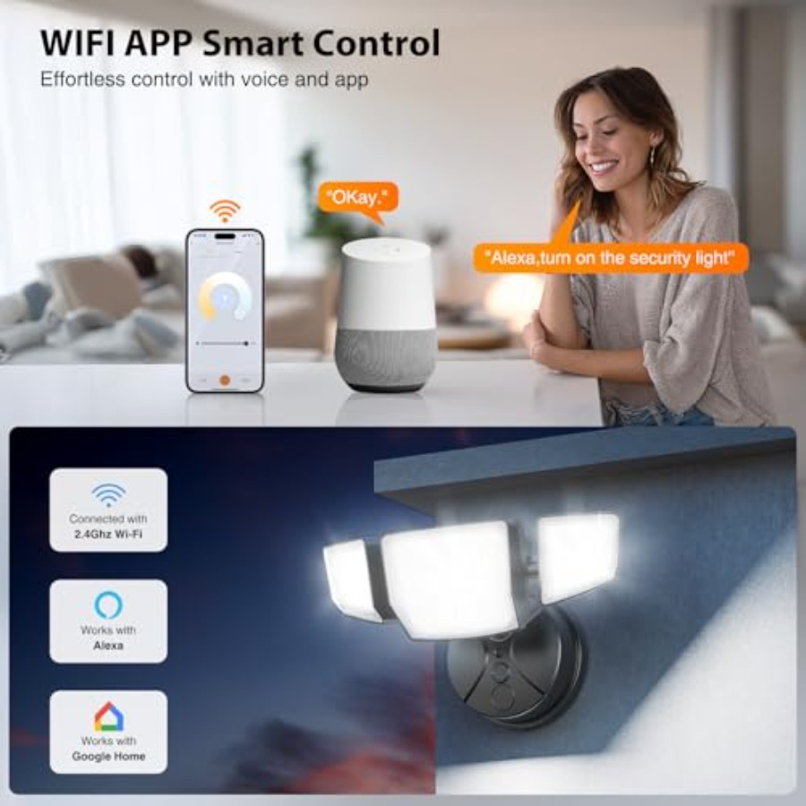 65W Smart LED Flood Lights Out - Outdoor Lighting Smart Controller のレビューと価格