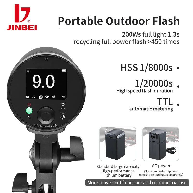 JINBEI HD200pro HSS TTL Outdoo - Outdoor Lighting Kit Photography のレビューと価格