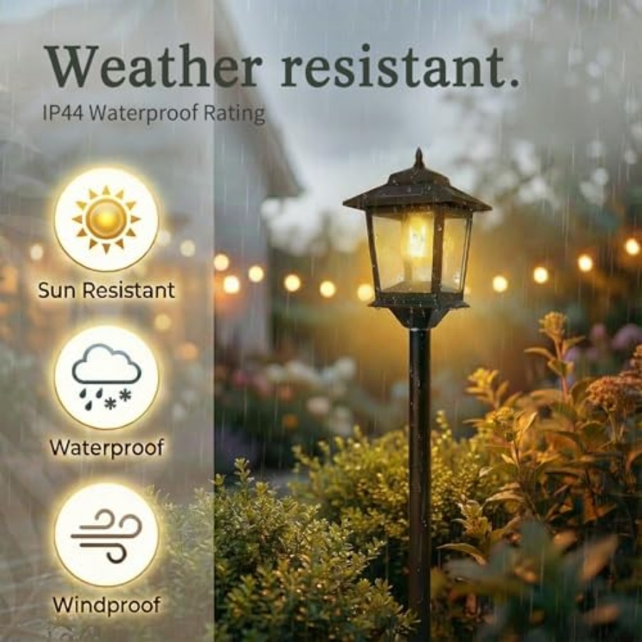Outdoor Solar Post Lights, 2-P - Outdoor Lighting Lamps のレビューと価格