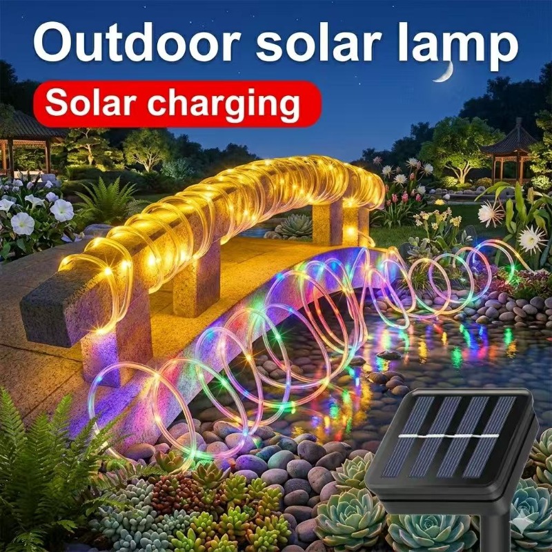 Solar Xmas Rope Light Outdoor  - Xmas Outdoor Lighting Decorations のレビューと価格