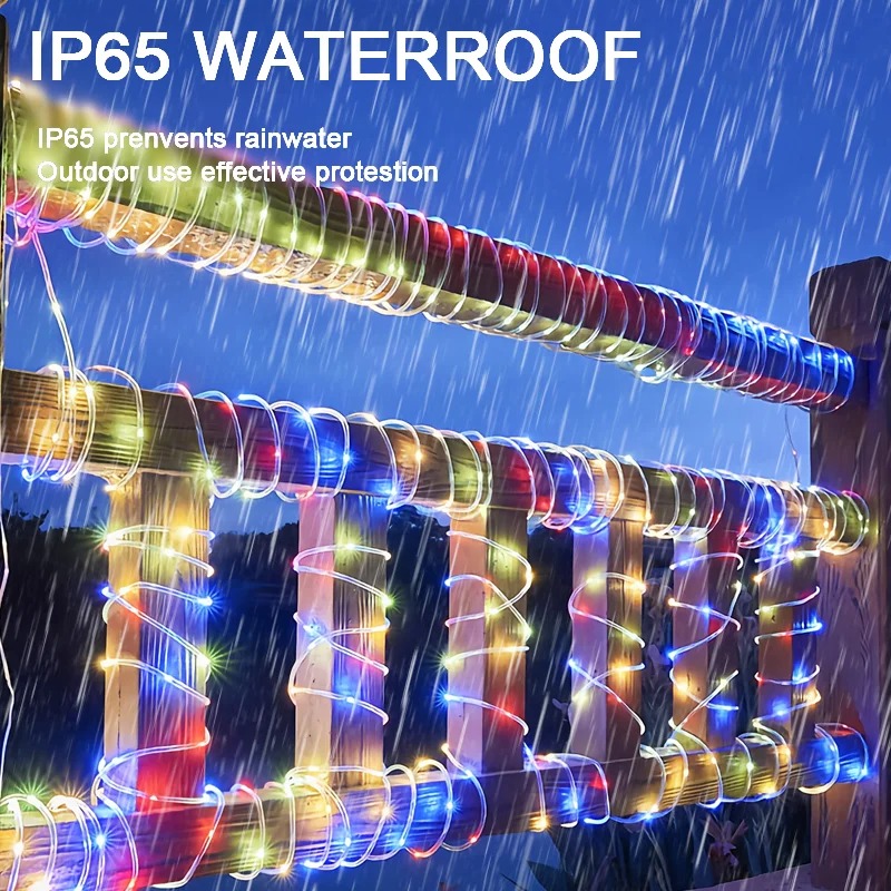 Solar Xmas Rope Light Outdoor  - Xmas Outdoor Lighting Decorations のレビューと価格