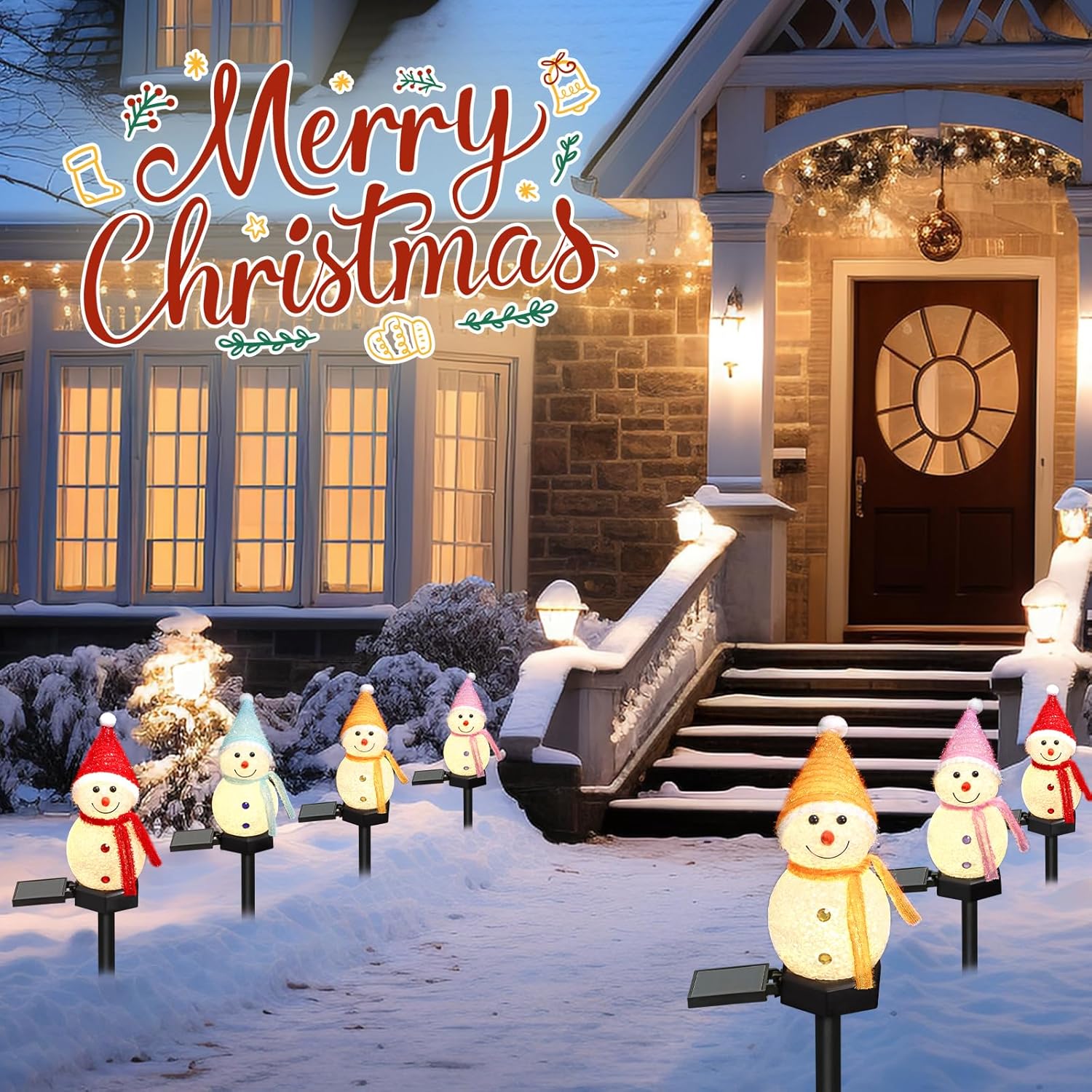 LED Snowman Solar Garden Light - Xmas Outdoor Lighting Decorations のレビューと価格