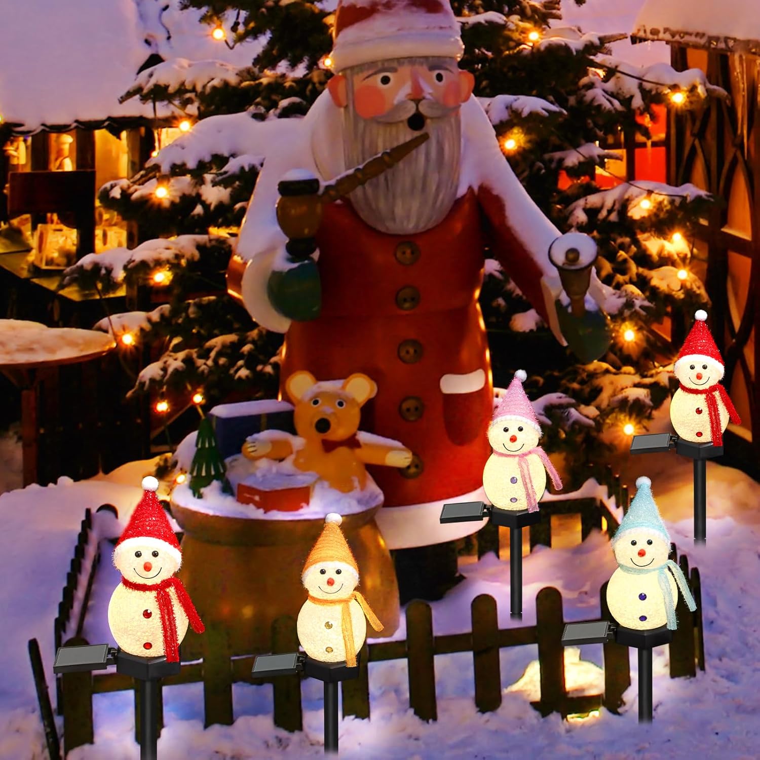 LED Snowman Solar Garden Light - Xmas Outdoor Lighting Decorations のレビューと価格