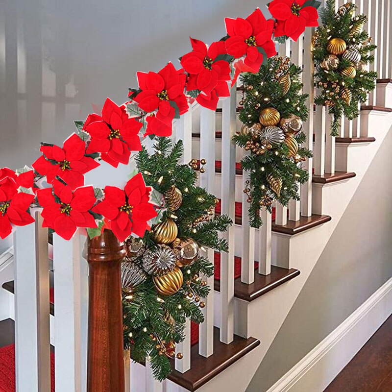 2/3m Christmas Poinsettia Flow - Xmas Outdoor Lighting Decorations のレビューと価格