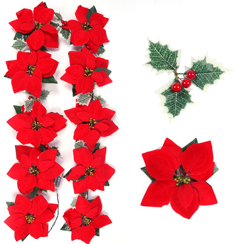 2/3m Christmas Poinsettia Flow - Xmas Outdoor Lighting Decorations のレビューと価格