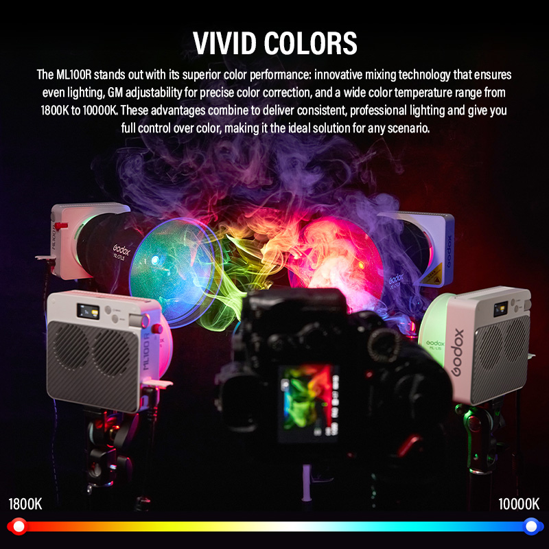 Godox NEW ML100R Portable RGB  - Outdoor Lighting Kit Photography のレビューと価格