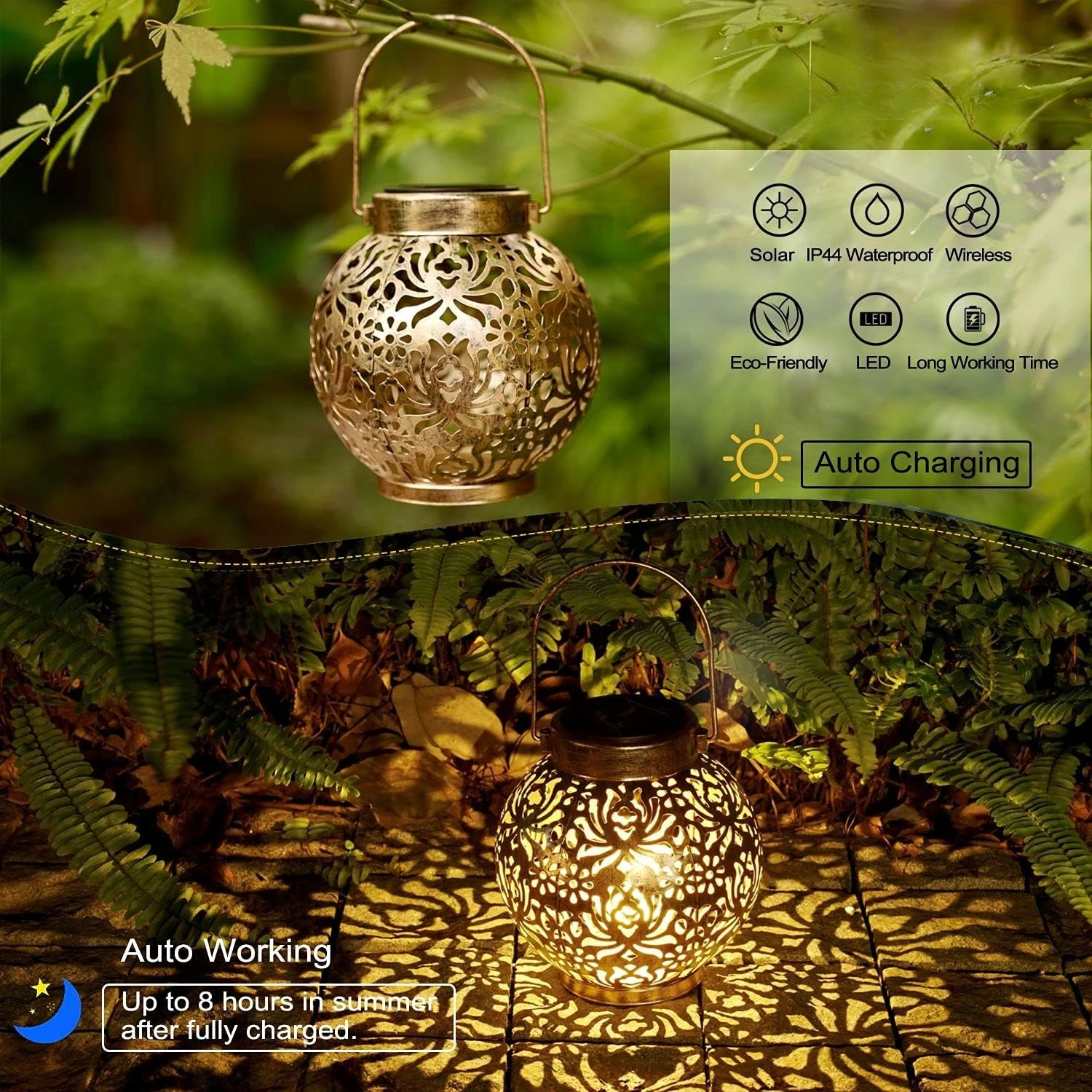 1-6PCS Moroccan Solar Lanterns - Outdoor Lighting Led Fixtures のレビューと価格