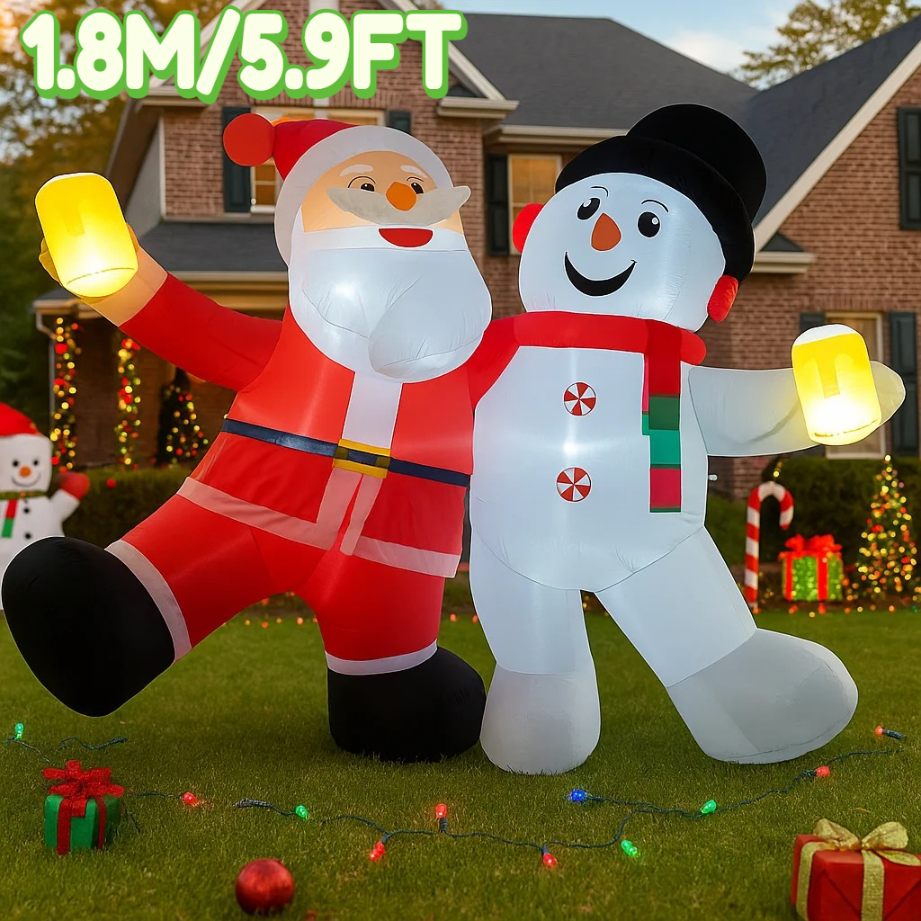 1.8M/5.9FT Inflatable Santa Cl - Xmas Outdoor Lighting Decorations のレビューと価格