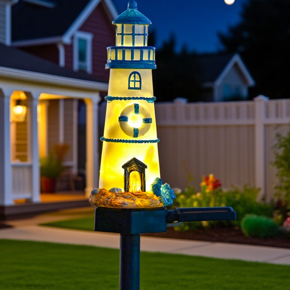 Solar Lighthouse Lights Waterp - Xmas Outdoor Lighting Decorations のレビューと価格