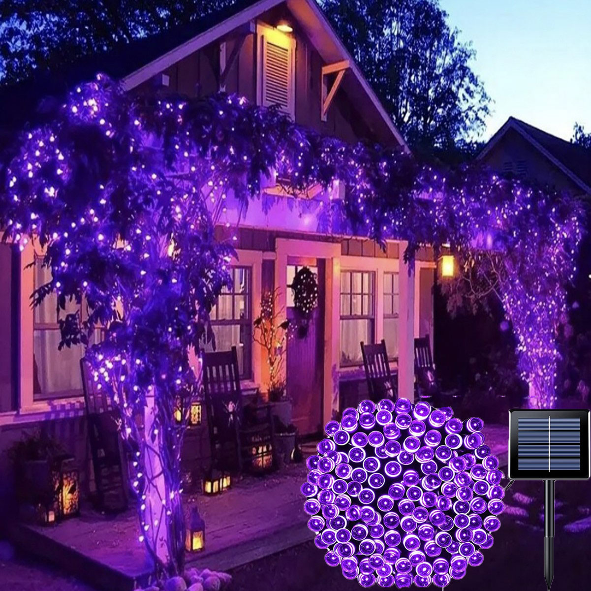 Solar String Light Fairy Outdo - Xmas Outdoor Lighting Decorations のレビューと価格