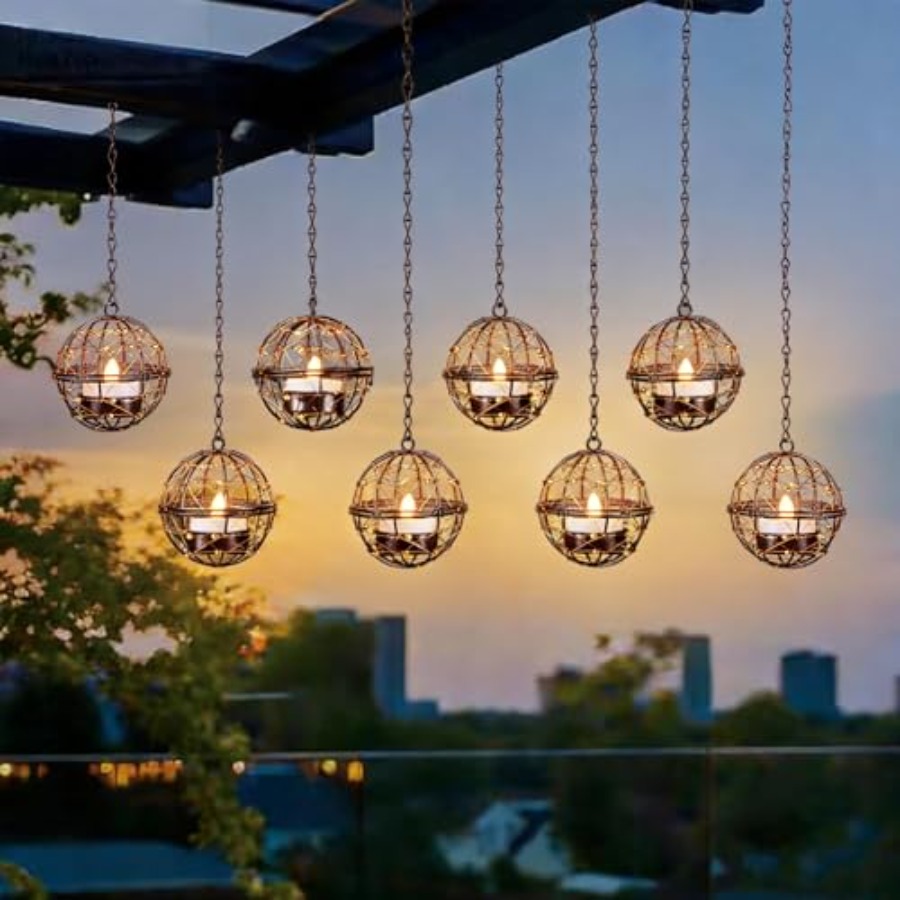 Outdoor Solar Hanging Lanterns - Outdoor Lighting Globes のレビューと価格