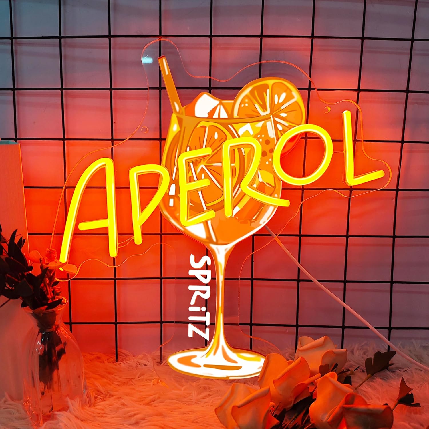 Orange/Aperol Spritz Neon Sign - Outdoor Lighting Restaurant のレビューと価格