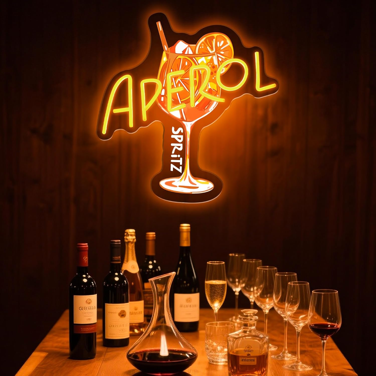 Orange/Aperol Spritz Neon Sign - Outdoor Lighting Restaurant のレビューと価格