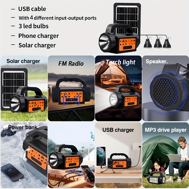 Solar Rechargeable Camping Lig - Led Flood Light のレビューと価格