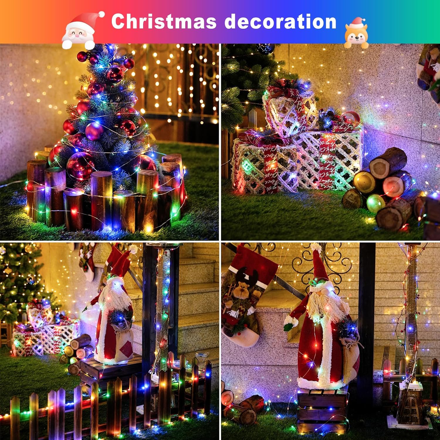 Christmas Outdoor Solar String - Xmas Outdoor Lighting Decorations のレビューと価格