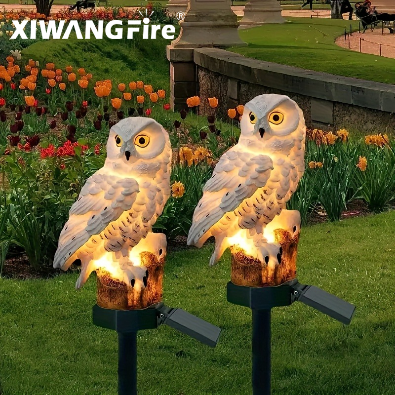 Solar Owl Statue Garden Light  - Outdoor Lighting Ground のレビューと価格