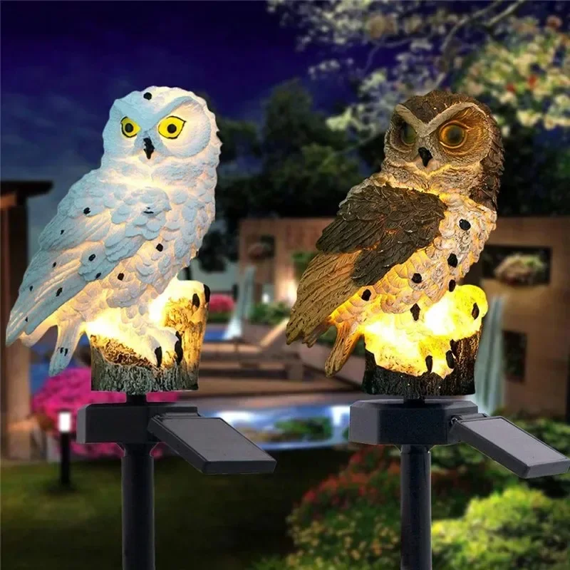 Solar Owl Statue Garden Light  - Outdoor Lighting Ground のレビューと価格