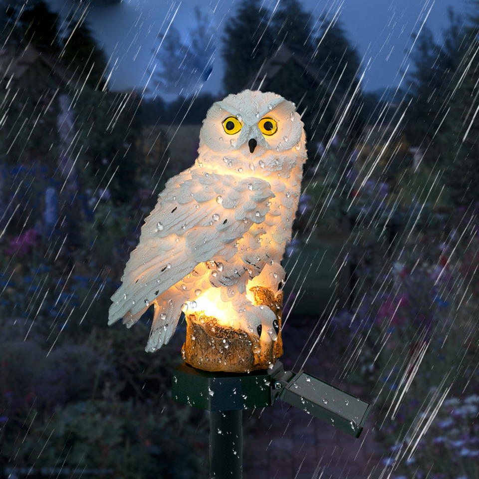 Solar Owl Statue Garden Light  - Outdoor Lighting Ground のレビューと価格