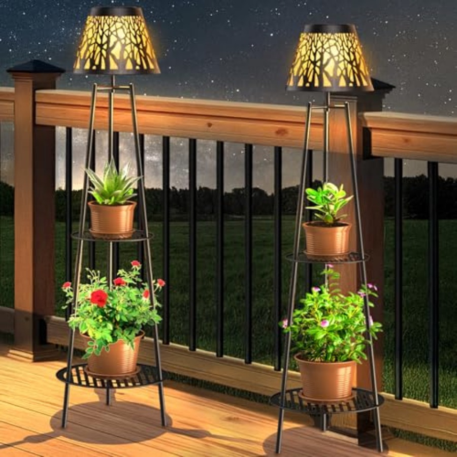 2 Pack Outdoor Solar Floor Lam - Outdoor Lighting Lamps のレビューと価格