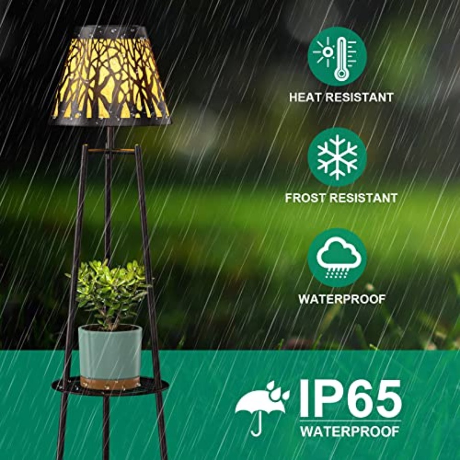 2 Pack Outdoor Solar Floor Lam - Outdoor Lighting Lamps のレビューと価格