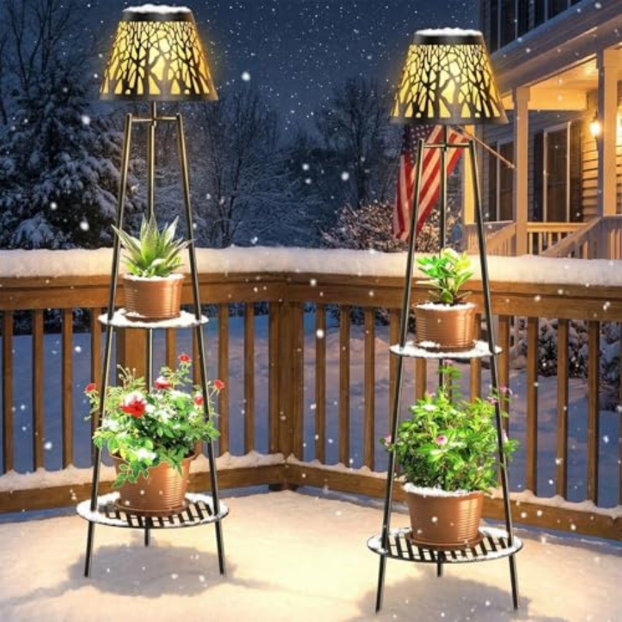 2 Pack Outdoor Solar Floor Lam - Outdoor Lighting Lamps のレビューと価格