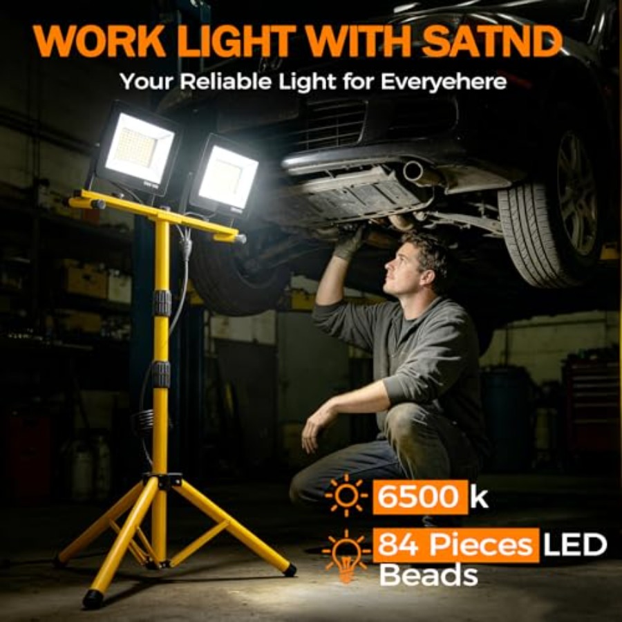 LED Work Lights with Stand, 21 - Outdoor Lighting Kelvin のレビューと価格