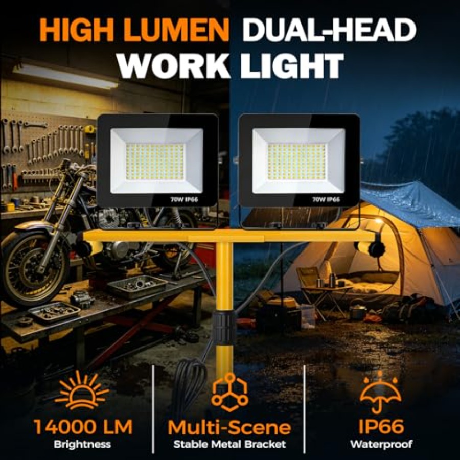 LED Work Lights with Stand, 21 - Outdoor Lighting Kelvin のレビューと価格