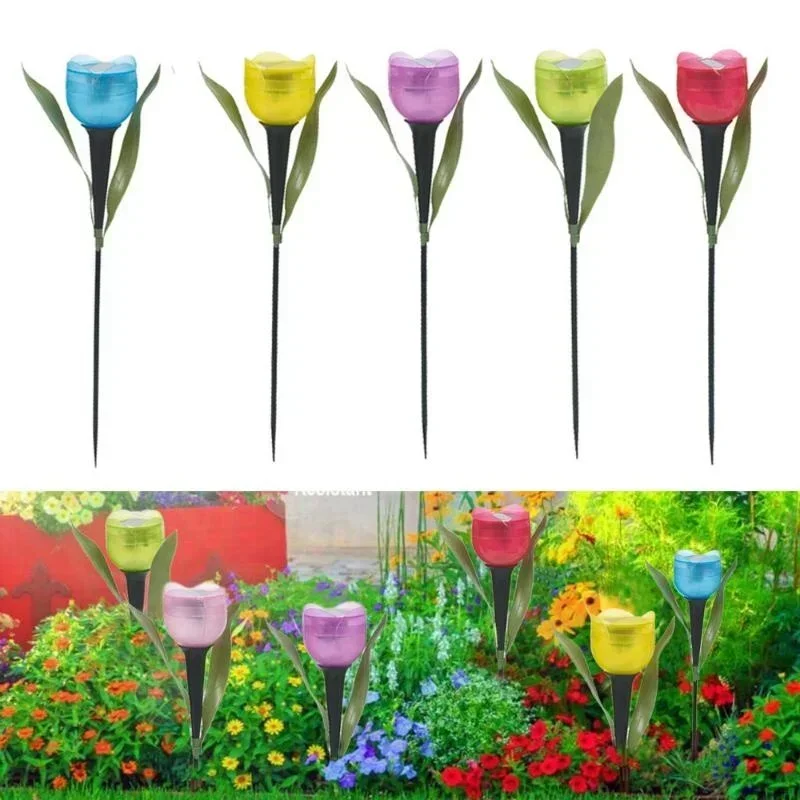 1Pcs Garden Tulip Flower Shape - Outdoor Lighting Led Fixtures のレビューと価格
