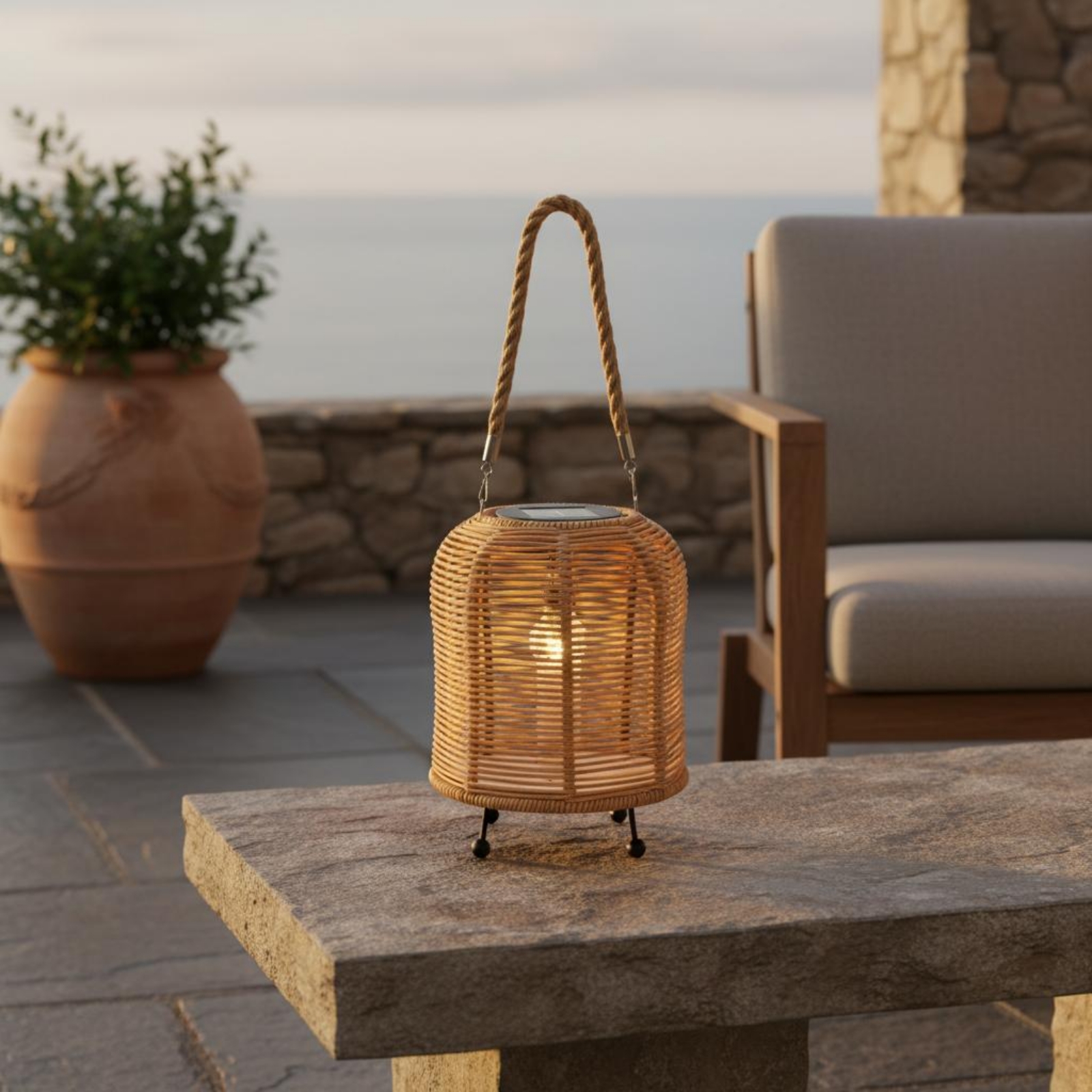 Handwoven Solar Lantern Warm L - Outdoor Lighting Restaurant のレビューと価格