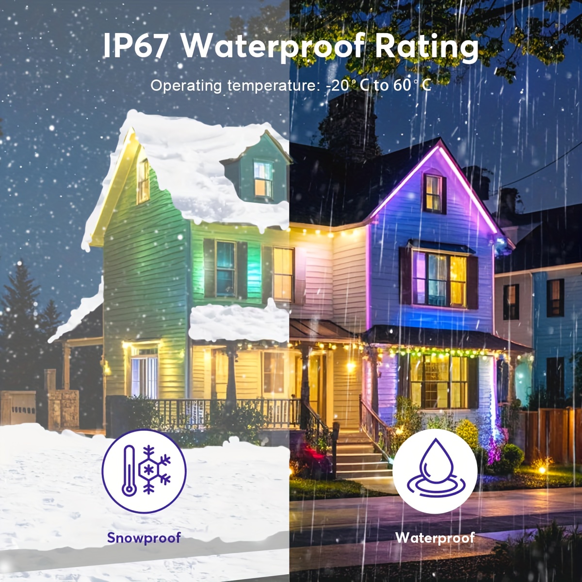 200FT Smart Outdoor Eaves ligh - Outdoor Lighting Smart Controller のレビューと価格