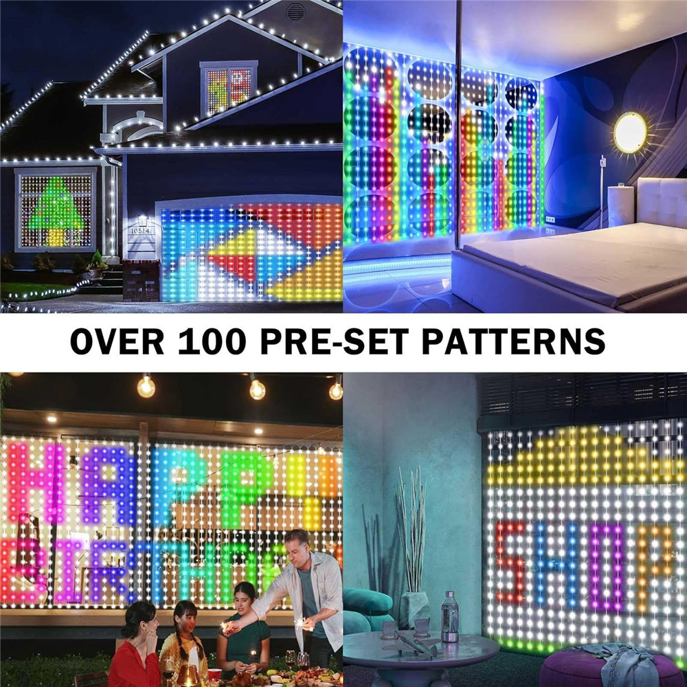 1/2PCS 400LED Curtain Lights L - Outdoor Lighting Smart Controller のレビューと価格